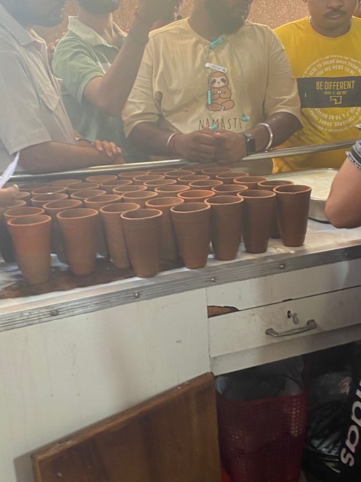 インド伝統　素焼きカップ